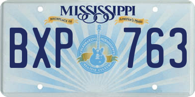 MS license plate BXP763