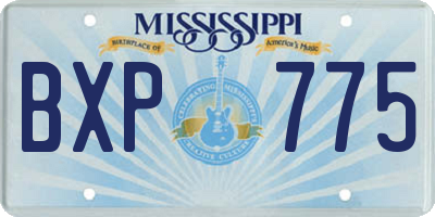 MS license plate BXP775