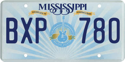MS license plate BXP780