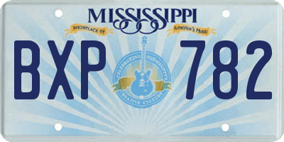 MS license plate BXP782