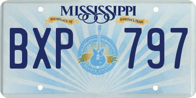 MS license plate BXP797