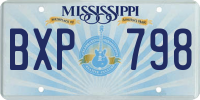 MS license plate BXP798