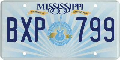 MS license plate BXP799