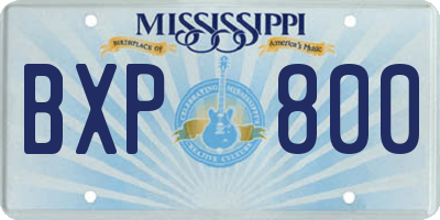MS license plate BXP800