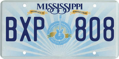 MS license plate BXP808