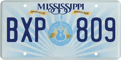 MS license plate BXP809