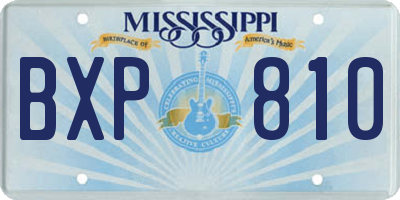 MS license plate BXP810