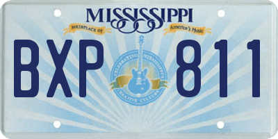 MS license plate BXP811