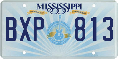 MS license plate BXP813