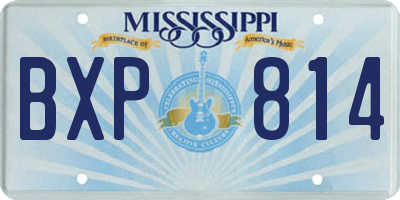 MS license plate BXP814