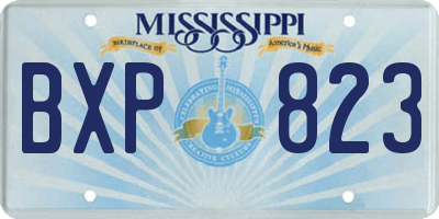 MS license plate BXP823