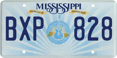 MS license plate BXP828