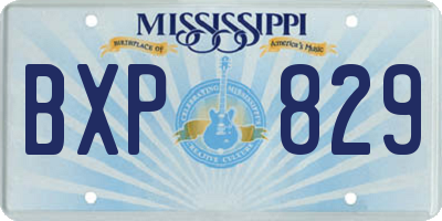 MS license plate BXP829