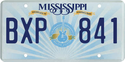 MS license plate BXP841