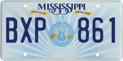 MS license plate BXP861