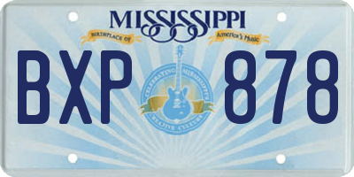 MS license plate BXP878