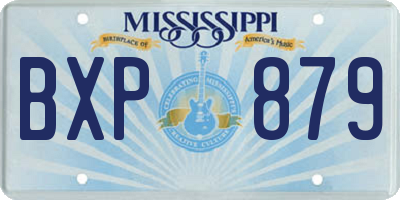 MS license plate BXP879