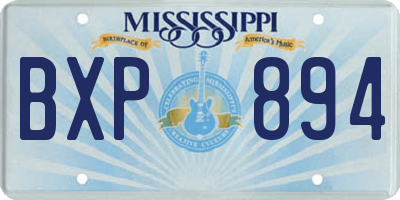 MS license plate BXP894