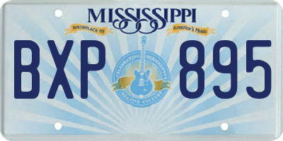 MS license plate BXP895