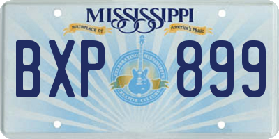MS license plate BXP899