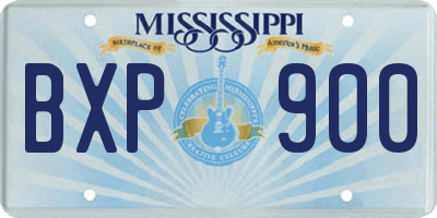 MS license plate BXP900