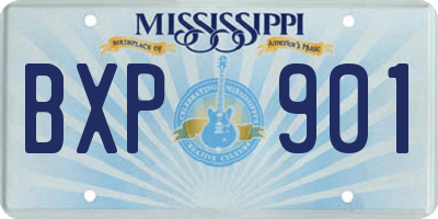 MS license plate BXP901