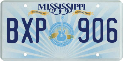 MS license plate BXP906