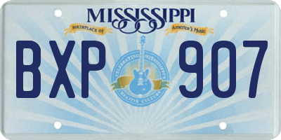 MS license plate BXP907