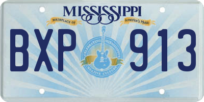 MS license plate BXP913