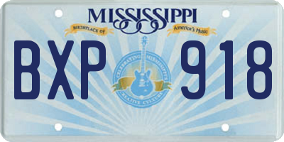 MS license plate BXP918