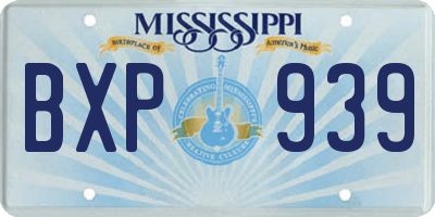 MS license plate BXP939