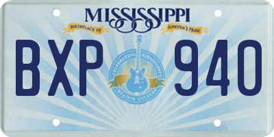 MS license plate BXP940