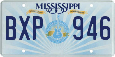 MS license plate BXP946
