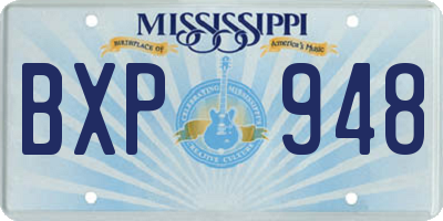 MS license plate BXP948