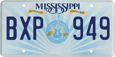 MS license plate BXP949