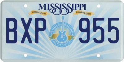 MS license plate BXP955