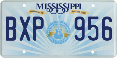 MS license plate BXP956