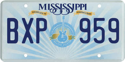 MS license plate BXP959