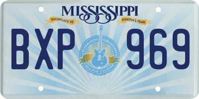 MS license plate BXP969