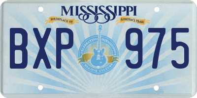 MS license plate BXP975