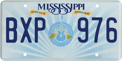 MS license plate BXP976