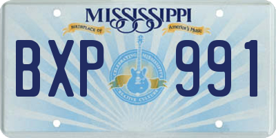 MS license plate BXP991