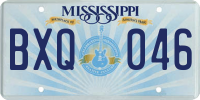 MS license plate BXQ046