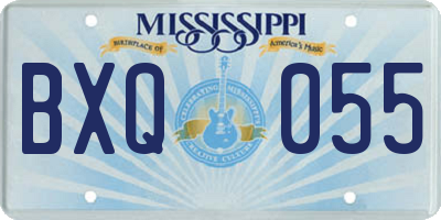 MS license plate BXQ055