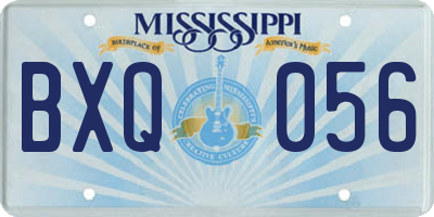 MS license plate BXQ056