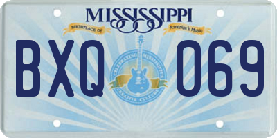 MS license plate BXQ069