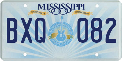 MS license plate BXQ082