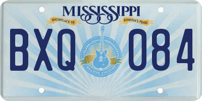 MS license plate BXQ084