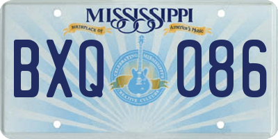 MS license plate BXQ086