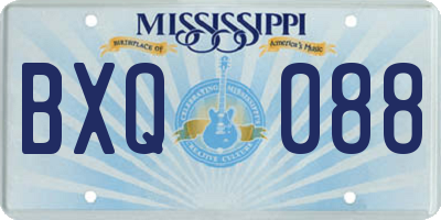 MS license plate BXQ088